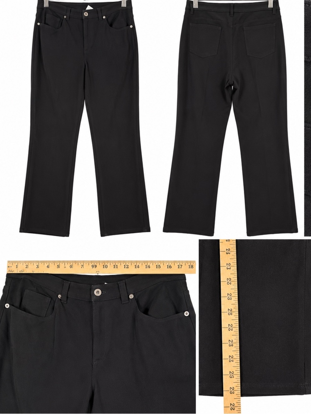 Chico’s Black Straight Leg Pants Size 2.5 Stretch 27” Inseam (best for 14)